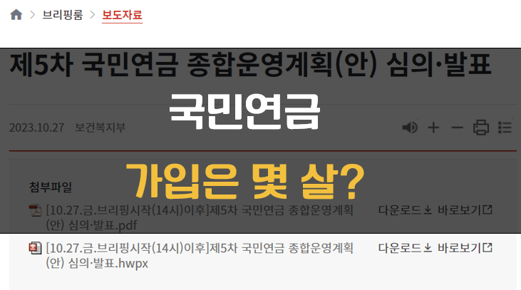 국민연금 가입나이