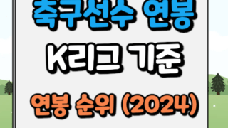 k리그 축구선수 연봉 순위 2024