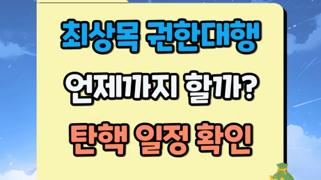 최상목 권한대행 체제