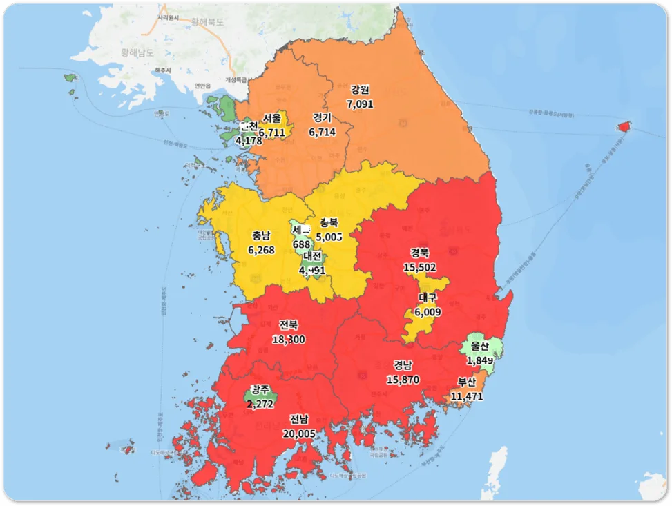 전국 빈집 지도